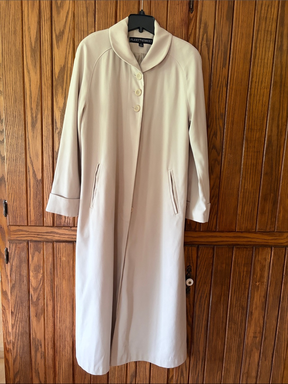 Fleet Street long  tan coat Size 10